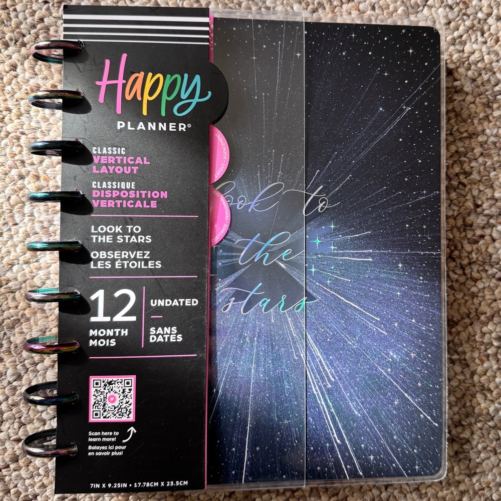 New Look to the Stars Happy Planner Undated Classic Vertical Layout 12 Holograph